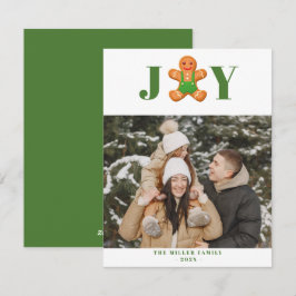 Kerststol man Koekje Vreugde Vakantie Fotokaart Feestdagenkaart