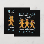 Kerststol Man Kook Mijn Billen Pijn Komische Kerst Kaart (Voorkant / Achterkant)