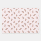 Kerststol man roze inpakpapier vel (Voorkant 3)