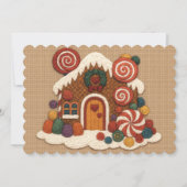 Kerststol met geborduurd design feestdagenkaart (Voorkant)