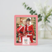 Kerststol met hulst (voeg je foto toe) Kerstkaart (Staand voorkant)