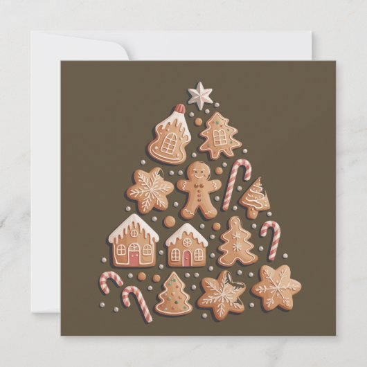 Kerststol Mooie Kerstboom Winter Bakker Feestdagenkaart (Voorkant)