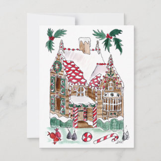 Kerststol Notenkaart Blank binnen met Envelop Notitiekaartje