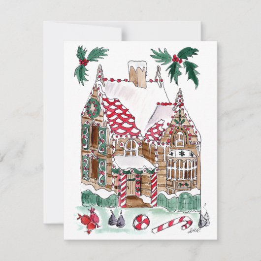 Kerststol Notitiekaart Blank binnenvlak met Envelo Notitiekaartje (Voorkant)