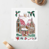 Kerststol Notitiekaart Blank van binnen met Envelo Notitiekaartje (Voorkant / Achterkant in situ)