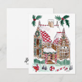 Kerststol Notitiekaart Blank van binnen met Envelo Notitiekaartje (Voorkant / Achterkant)