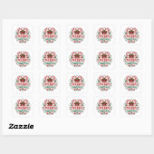 Kerststol Prettig Kerstfeest  Vierkante Sticker (Vel)