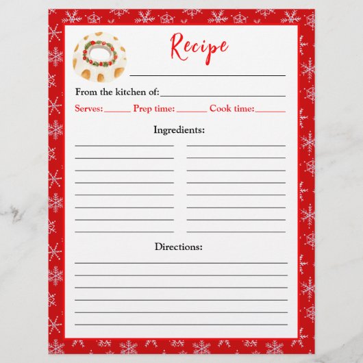 Kerststol Recept Pagina Flyer (Voorkant)