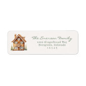 Kerststol Retouradres Sticker (Voorkant)