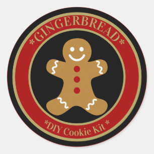 Kerststol Ronde Sticker