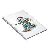 Kerststol Skateboarder Kerstmis 2026 Vakantie Notitieboek (Rechterzijde)