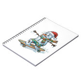 Kerststol Skateboarder Kerstmis 2026 Vakantie Notitieboek (Linkerzijde)