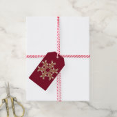 Kerststol Sneeuwvlok Cadeaublaadjes Cadeaulabel (Met Touw)
