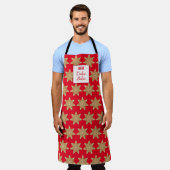 Kerststol Sneeuwvlok Kerstkoek Schort (Gedragen)