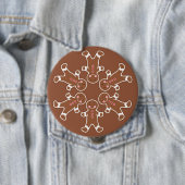 Kerststol Sneeuwvlok Knop Ronde Button 4,0 Cm (In situ)