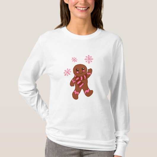 Kerststol Sneeuwvlok T-Shirt (Voorkant)