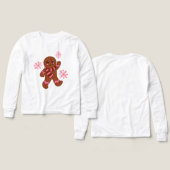 Kerststol Sneeuwvlok T-Shirt (Voorkant /achterkant)