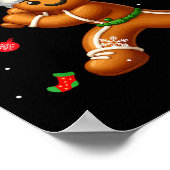 Kerststol speelt softbal Kerstkind kinderen Poster (Hoek)