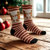 Kerststol Strepen Custom Kerst Soks Sokken