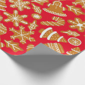 Kerststol Sugar Cookies Cadeaupapier (Hoek)