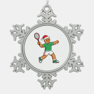 Kerststol Tennis Kerstmis 2026 Sportieve Feestdage Tin Sneeuwvlok Ornament