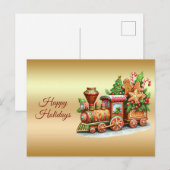 Kerststol Trein Kerstkaart Briefkaart (Voorkant / Achterkant)