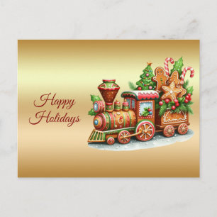 Kerststol Trein Kerstkaart Briefkaart
