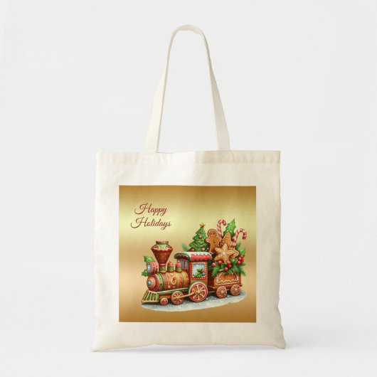 Kerststol Trein Vakantietas Tote Bag (Voorkant)