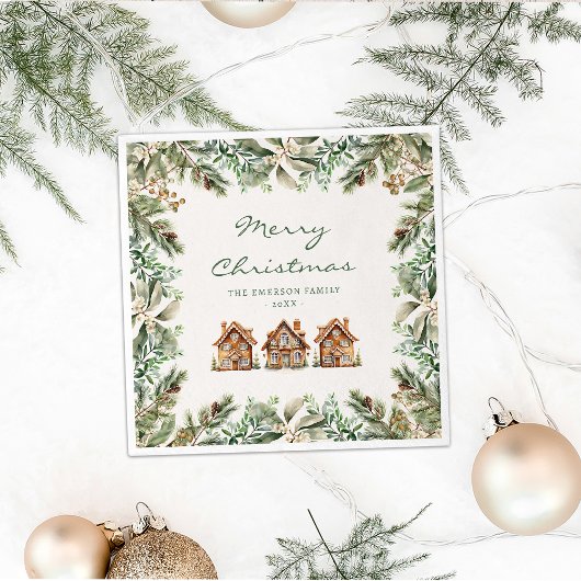 Kerststol Vakantie Papieren Servetjes Servet