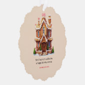 Kerststol van gemberkoek ornament kaart (Rechts)