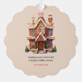 Kerststol van gemberkoek ornament kaart (Achterkant)