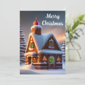 Kerststol van speculaas feestdagenkaart (Staand voorkant)