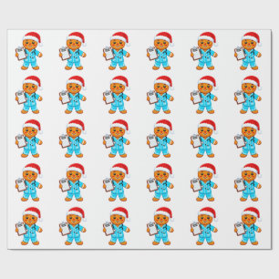 Kerststol Verpleegster Kerstmis 2026 Gezondheidszo Cadeaupapier