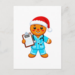 Kerststol Verpleegster Kerstmis 2026 Gezondheidszo Feestdagenkaart