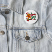 Kerststol Vibes Skateboard Kerstmis Ronde Button 5,7 Cm (In situ)