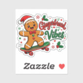 Kerststol Vibes Skateboard Kerstmis Sticker (Vel)