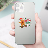 Kerststol Vibes Skateboard Kerstmis Sticker (Telefoon)