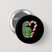 Kerststol Voetbalveld 67 Gebarsten Grappig Kerstmi Ronde Button 5,7 Cm (Voorkant /achterkant)