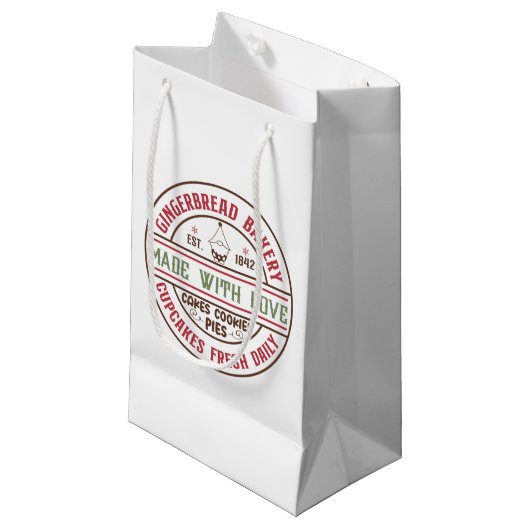 Kerststolbakkerij Kerstvakantie Klein Cadeauzakje (Voorkant Gekanteld)