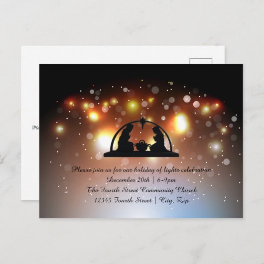 Kerststolfeest van het Licht - Kerstkaart Feestdagenkaart (Voorkant / Achterkant)