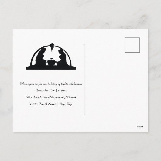 Kerststolfeest van het Licht - Kerstkaart Feestdagenkaart (Achterkant)