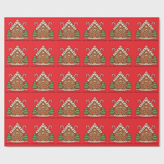 Kerststolhuis Cadeaupapier (Vlak)