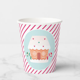 Kerststolhuis decoratie feestje papieren bekers