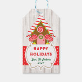 Kerststolhuis Hanglabel Cadeaulabel (Voorkant)