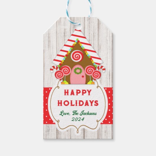 Kerststolhuis Hanglabel Cadeaulabel (Voorkant)