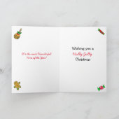 Kerststolhuis van peperkoek kaart (Binnen)