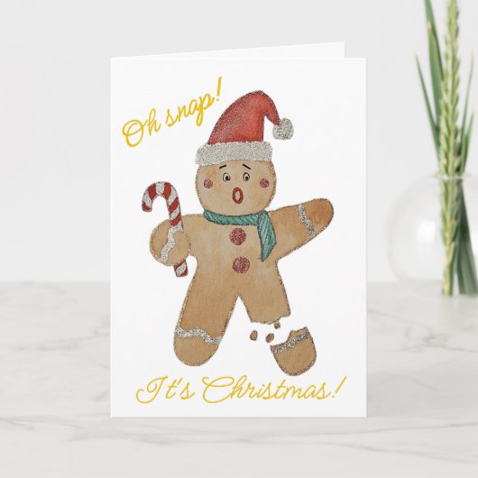 Kerststolkoek Feestdagen Kaart (Voorkant)