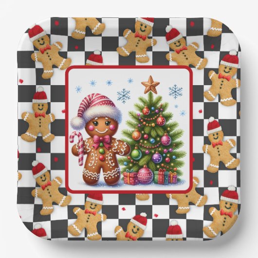 Kerststolkoekjes  papieren bordje (Voorkant)