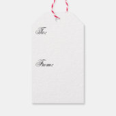 Kerststolkoor-Horizontale Streep Cadeaulabel (Achterkant)