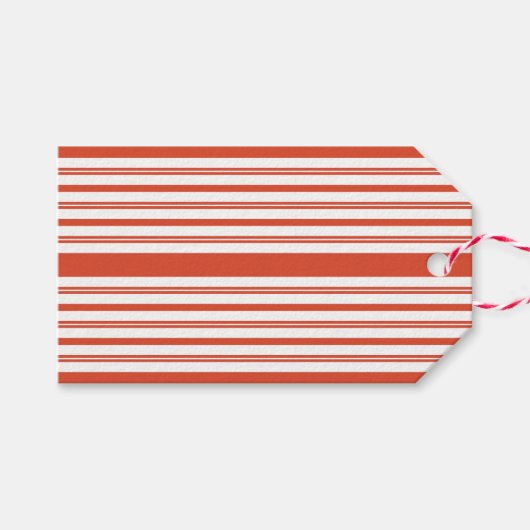 Kerststolkoor-Horizontale Streep Cadeaulabel (Voorkant (Horizontaal))